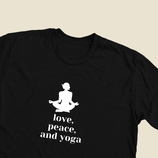 Love, Peace & Yoga T-shirt for Women