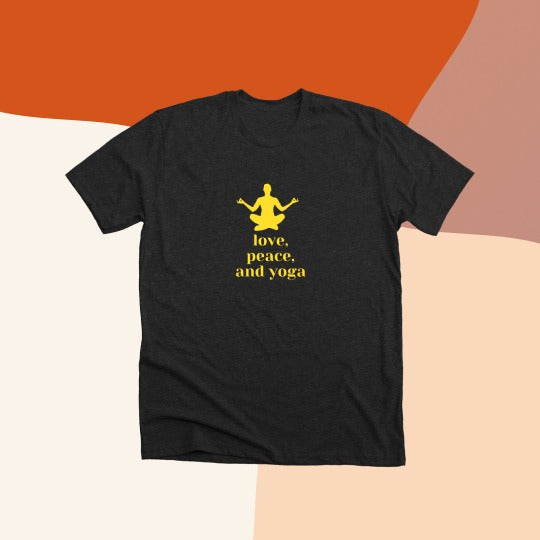 Love, Peace & Yoga T-shirt for Men