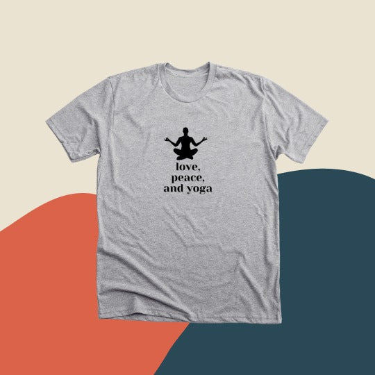Love, Peace & Yoga T-shirt for Men