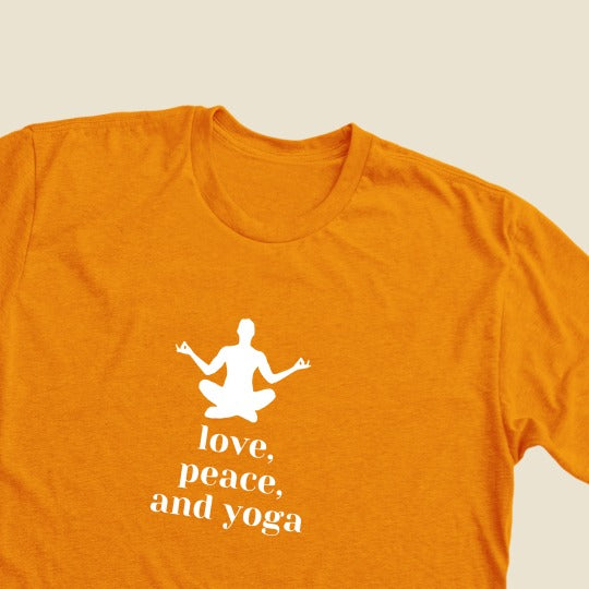 Love, Peace & Yoga T-shirt for Men