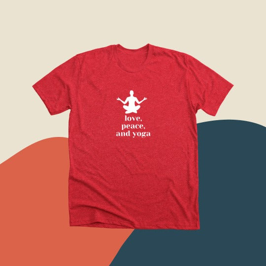 Love, Peace & Yoga T-shirt for Men