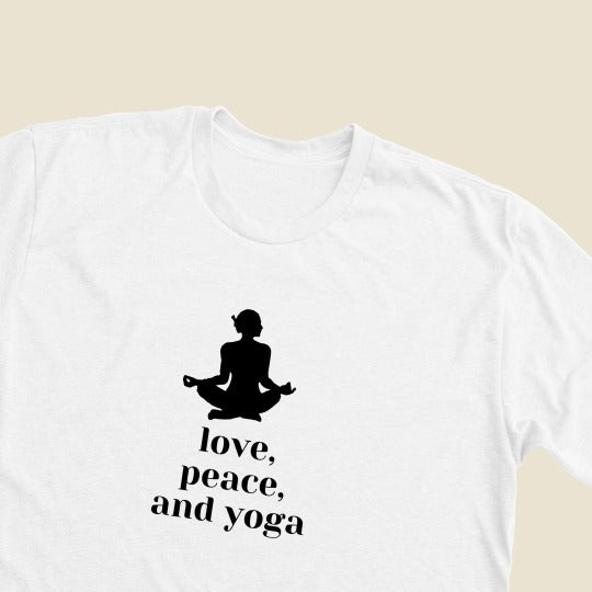 Love, Peace & Yoga T-shirt for Women