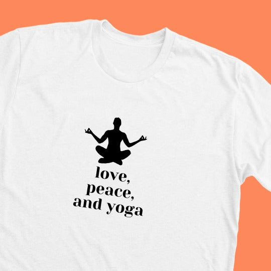 Love, Peace & Yoga T-shirt for Men