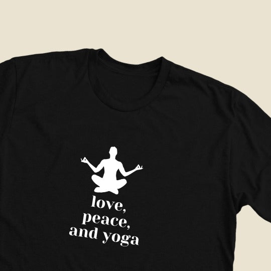 Love, Peace & Yoga T-shirt for Men
