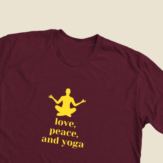 Love, Peace & Yoga T-shirt for Men